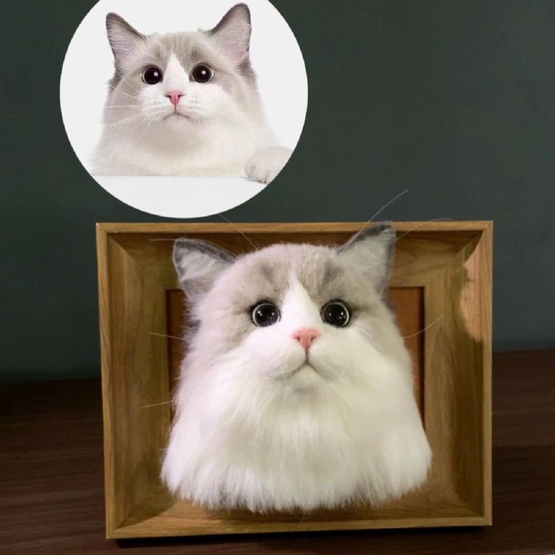 Custom Needle Felt 3D Pet Portrait