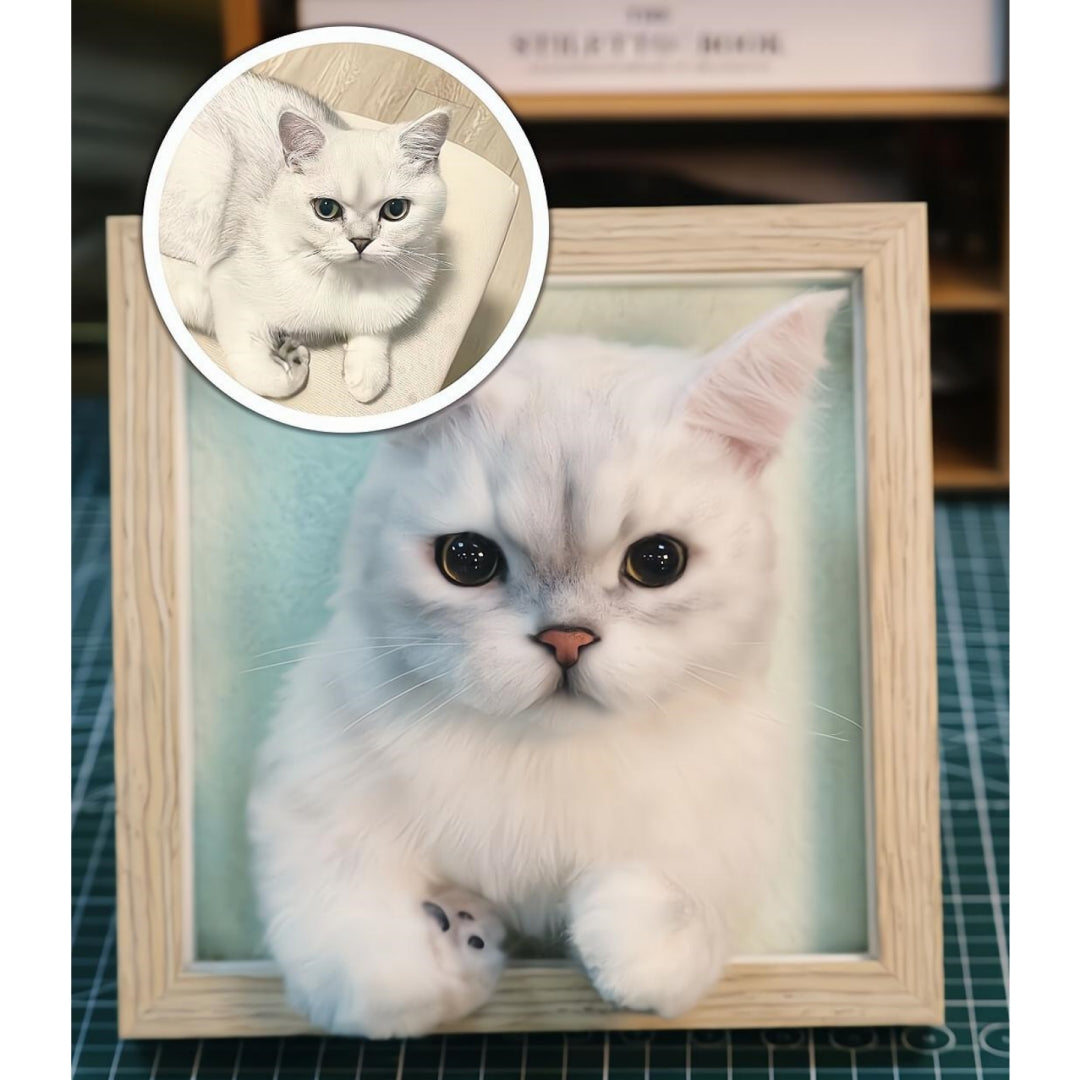 Custom Needle Felt 3D Pet Portrait